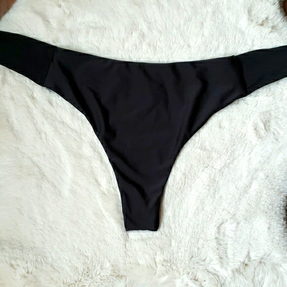 Black Puff Sleeve Bralette Top High-waist Bikini - Picture 6 of 8